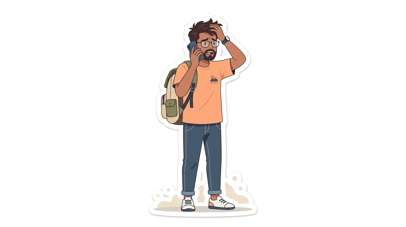 Frustrated student calling for rides